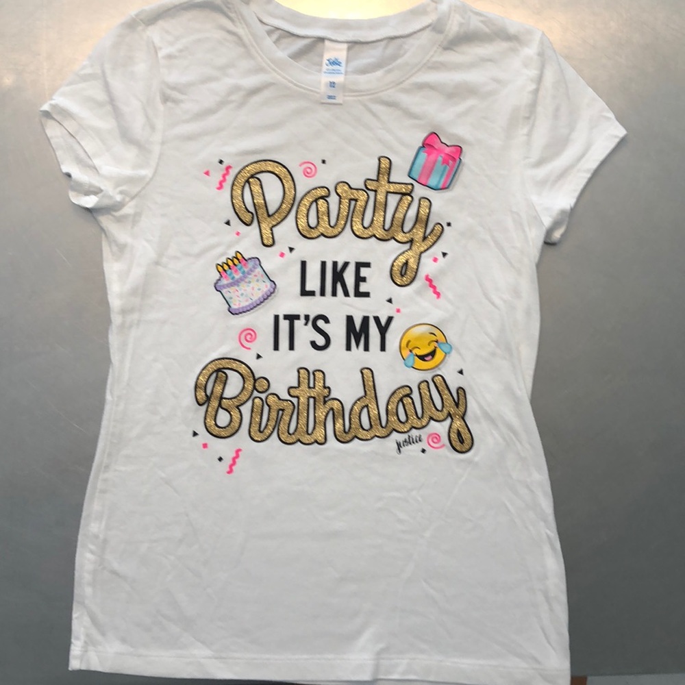 Justice birthday party tee shirt